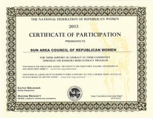 2015 Literacy Certificate